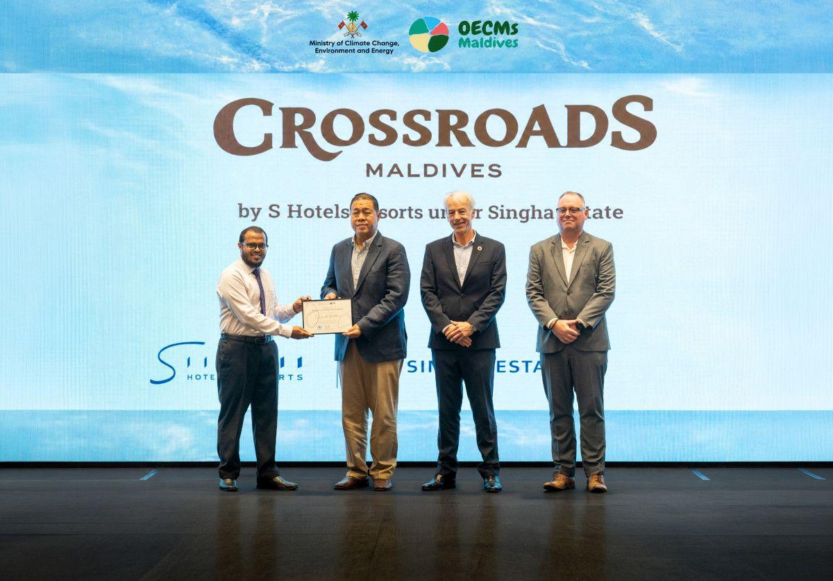 CROSSROADS Maldives Achieves Official OECM Status,  Advancing Singha Estate and S Hotels & Resorts’ Commitment to Marine Conservation