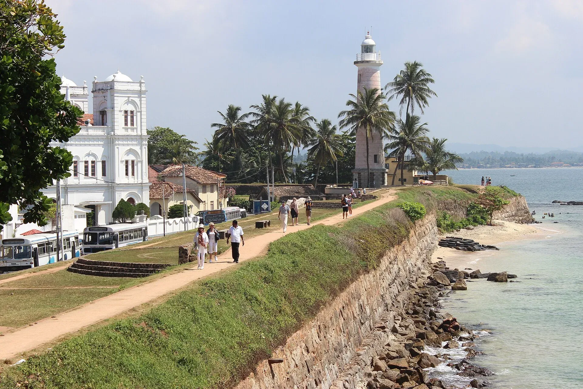 The ramparts and lighthouse of Galle Fort