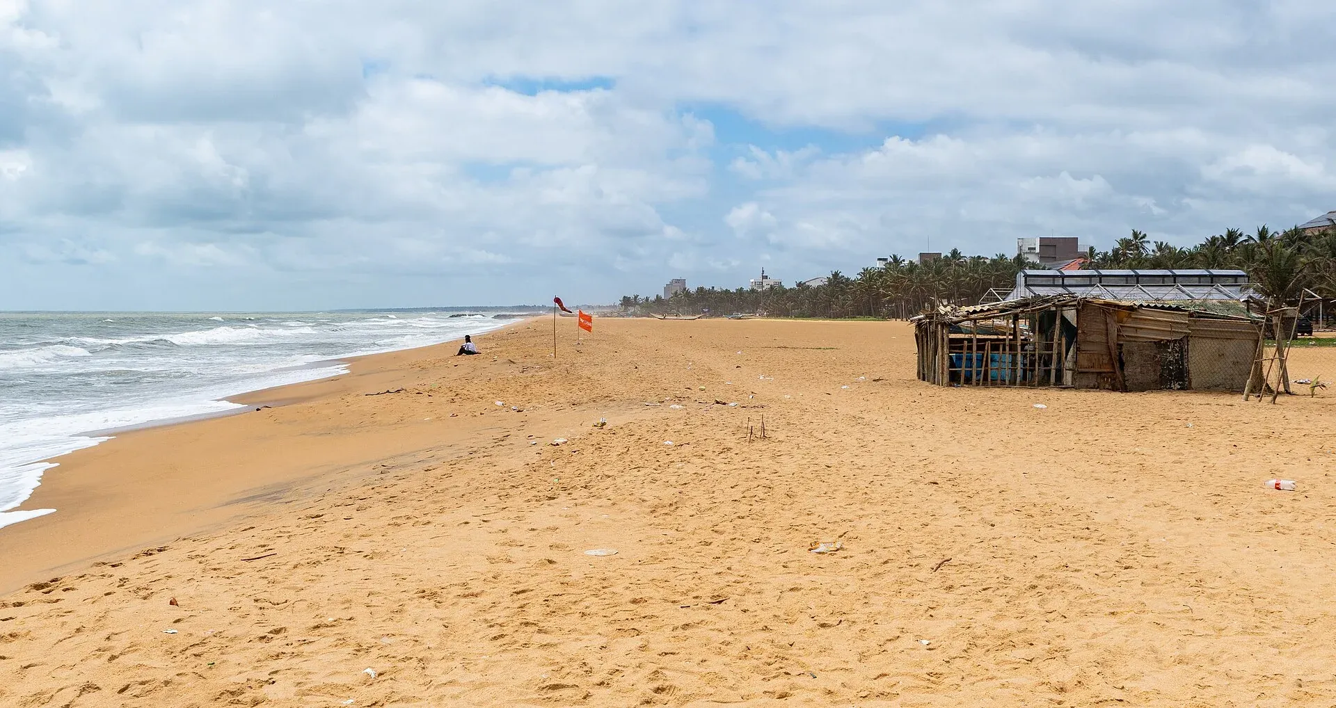 Negombo beach and its shoreline