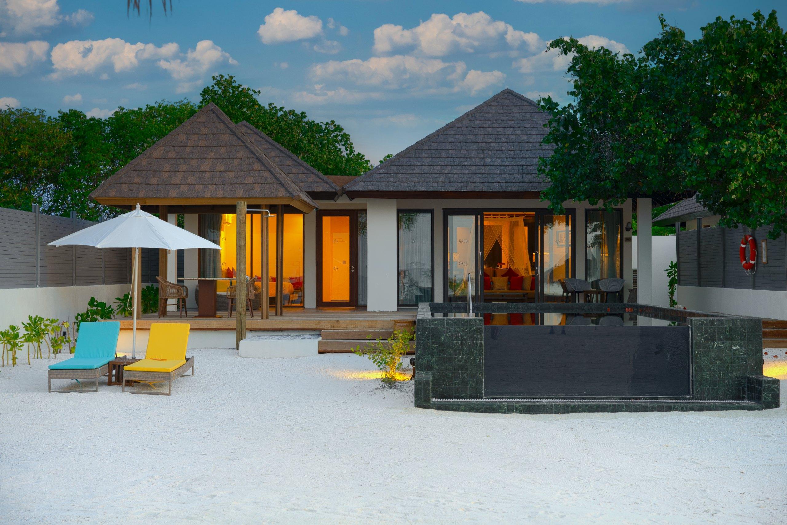 2 Bedroom Sunset Family Beach Villa with Pool at Atmosphere Kanifushi