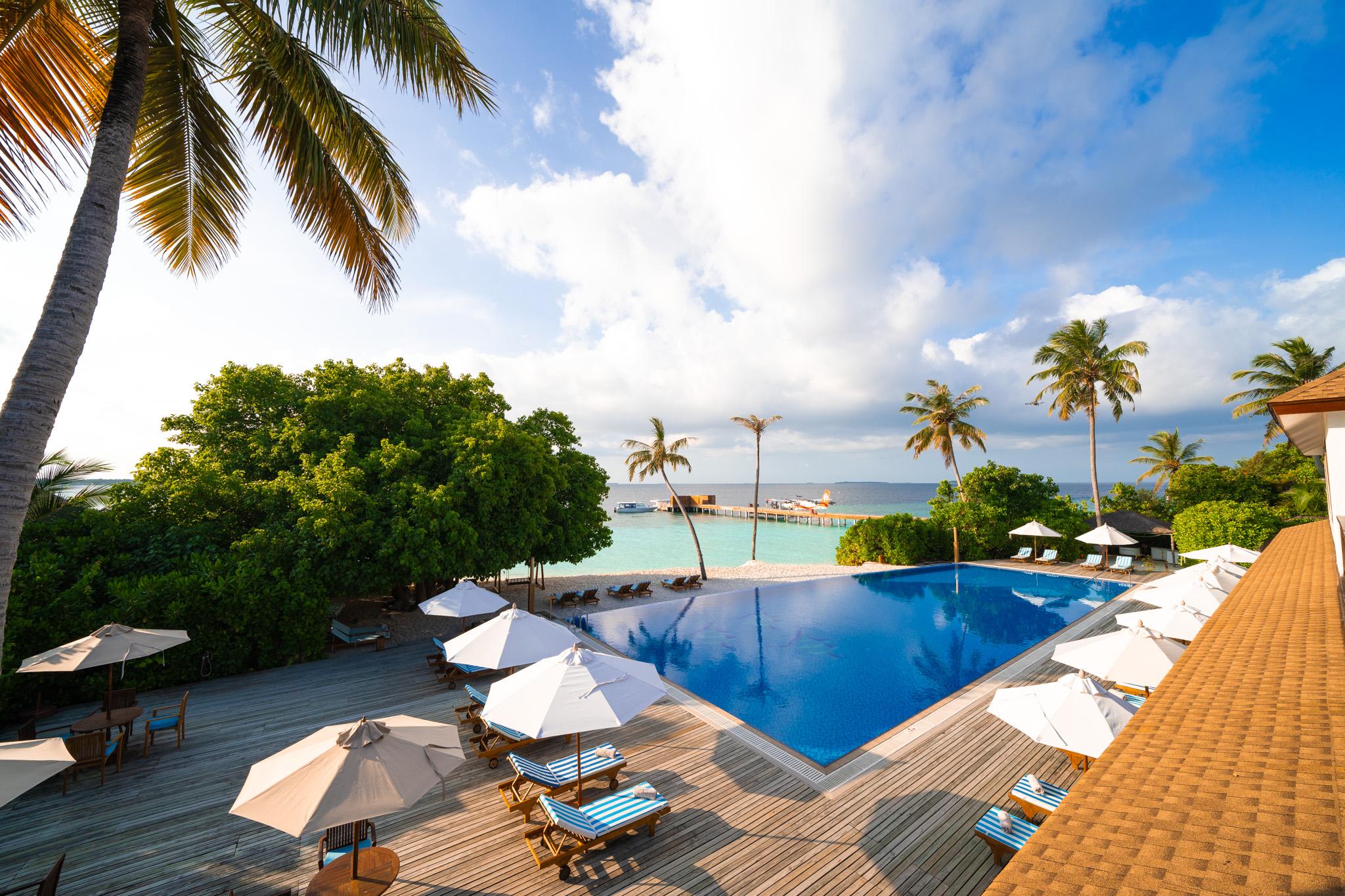 Infinity Pool at Reethi Faru Resort
