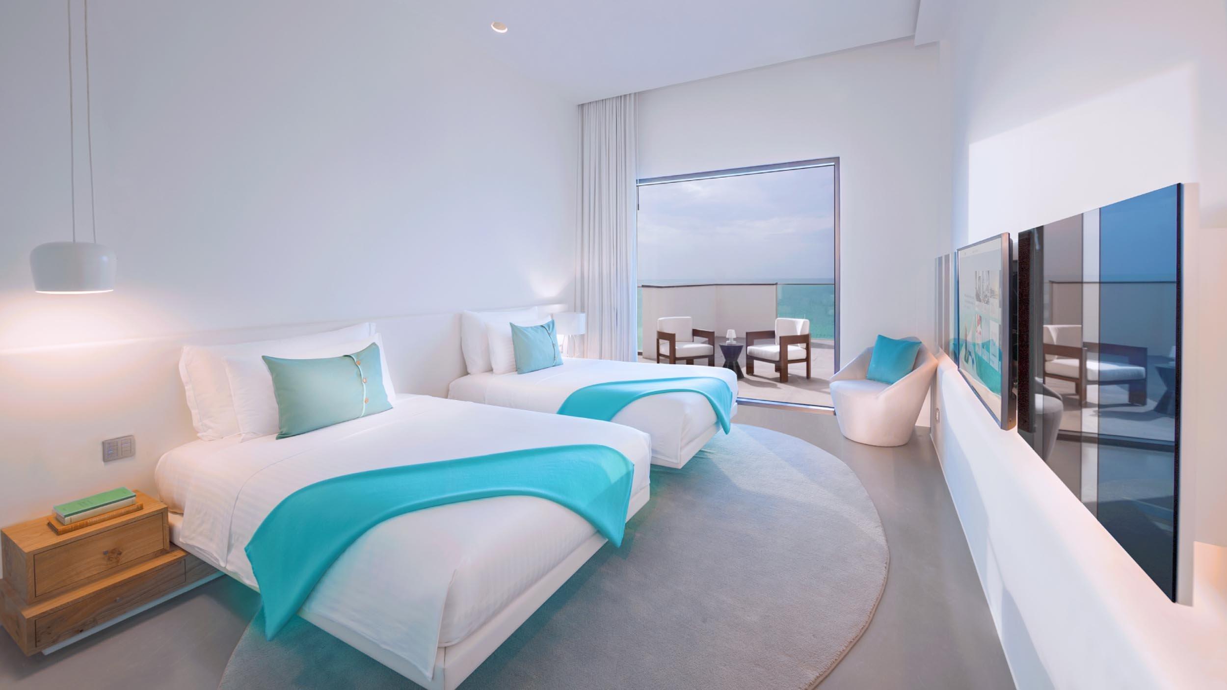 Two Bedroom Ultra Sea View Suite with Jacuzzi at Nikki Beach Resort & Spa Dubai