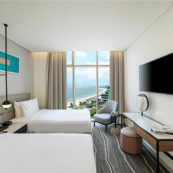 Two Bedroom Suite with Kitchen, Balcony, Sofa Bed & Palm Sea View at Th8 Palm Dubai Beach Resort, Vignette Collection