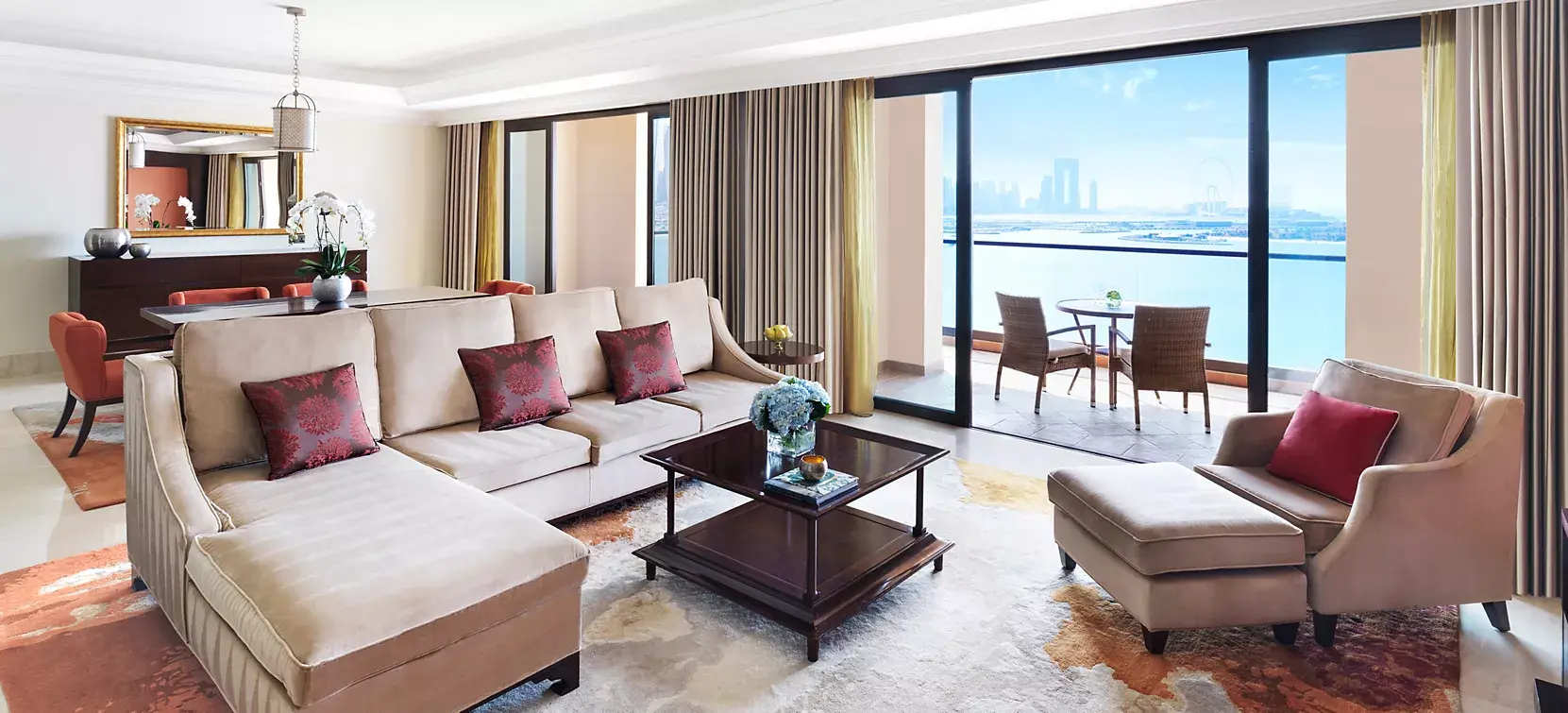 Deluxe One Bedroom Suite - Panoramic Palm Sea View at Fairmont The Palm