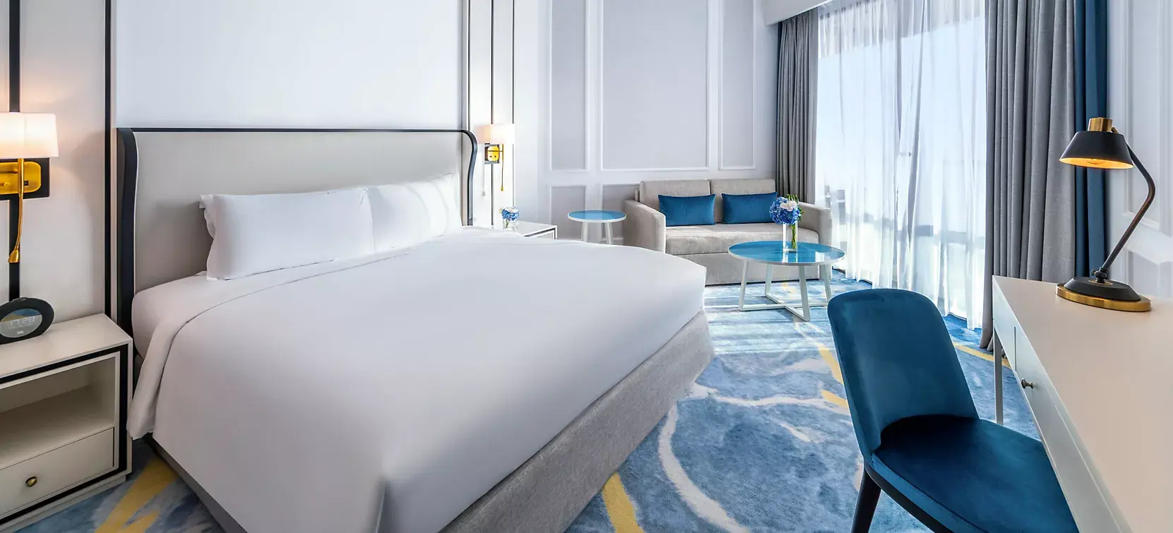 SUPERIOR ROOM, 1 King bed, partial seaview, pool access, balcony at Sofitel Dubai Jumeirah Beach