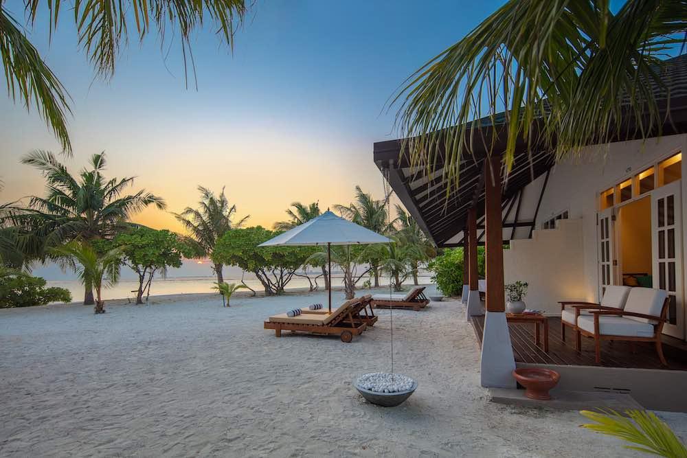 Sunset Deluxe Beach Villa at Adaaran Select Meedhupparu with 24Hr Premium All-Inclusive