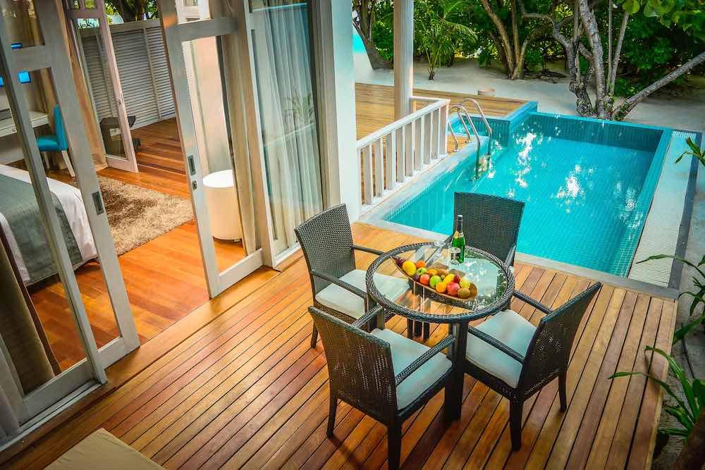 Two Bedroom Beach Pool Pavilion Villa at NH Maldives Kuda Rah Resort, view 3