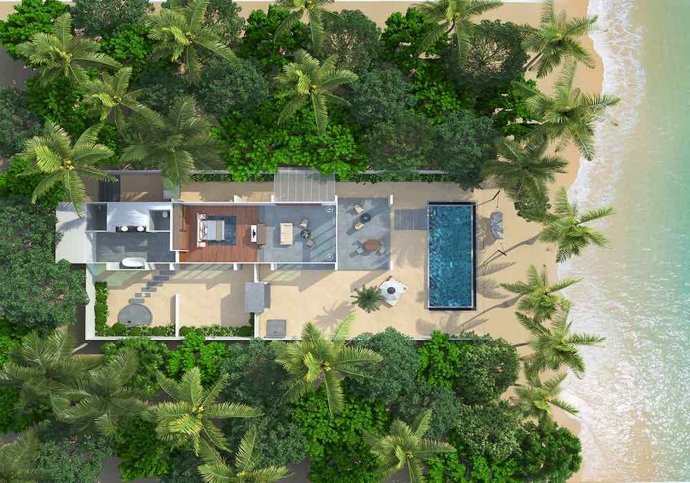Beach Villa with Pool at Amilla, view 2