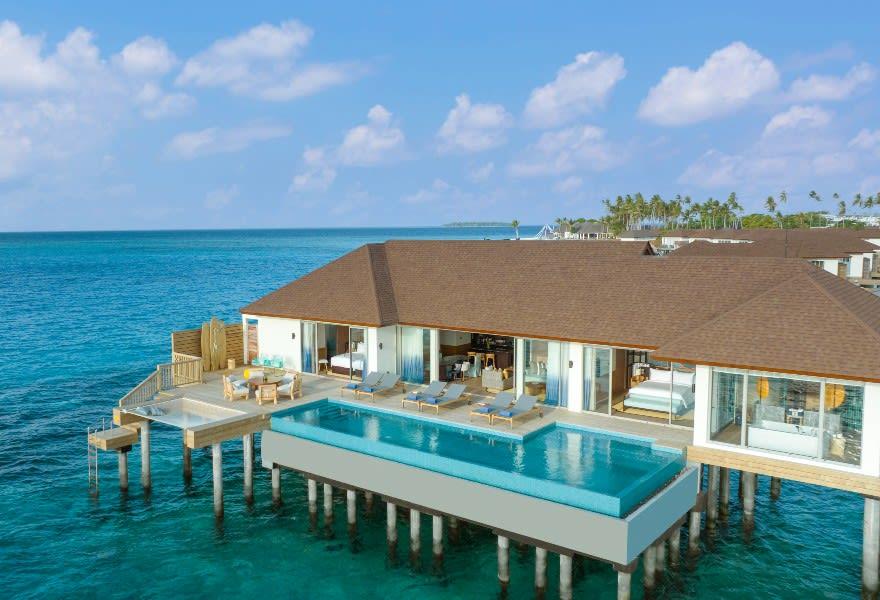 Three Bedroom Sunset Overwater Pool Residence