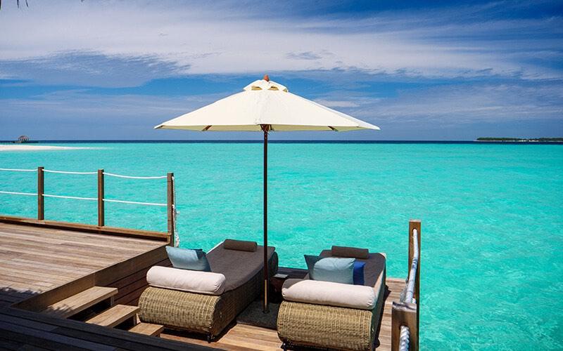 Sunset Water Villa at Baglioni Maldives Luxury All Inclusive Resort, view 3