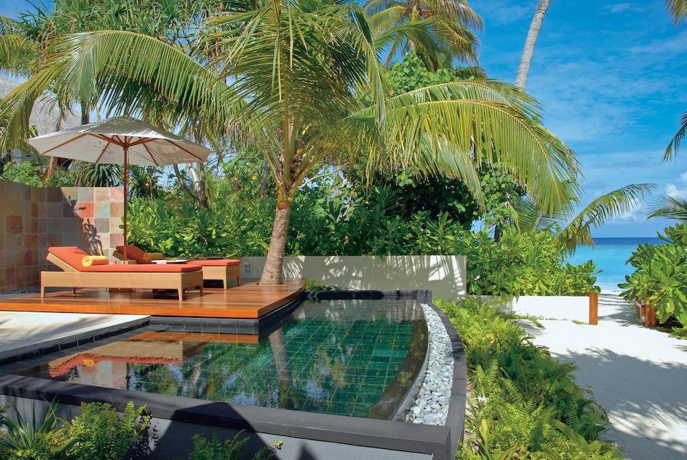 Beach Villa at Constance Halaveli, view 2
