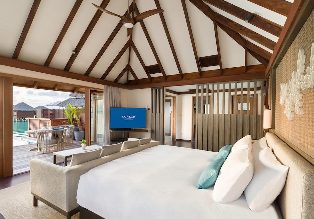 King Superior Water Villa at Conrad Maldives Rangali Island, view 2