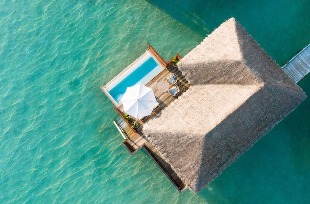 King Superior Water Villa at Conrad Maldives Rangali Island, view 3