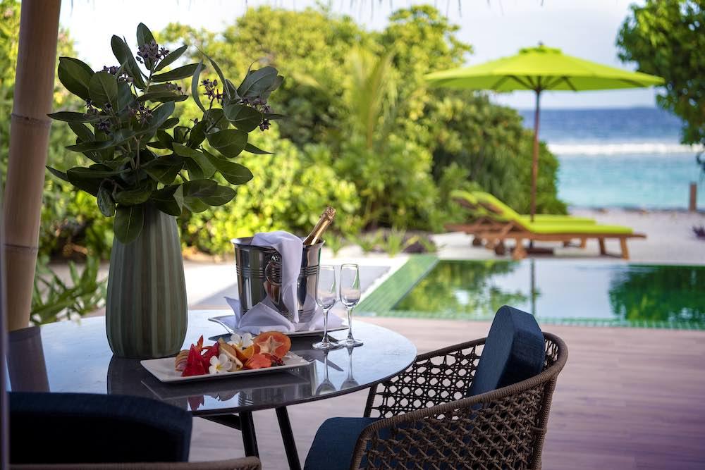Beach Villa with Pool at Emerald Maldives Resort & Spa, view 3