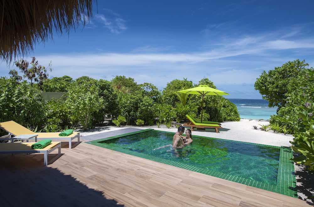 Beach Villa with Pool at Emerald Maldives Resort & Spa, view 7