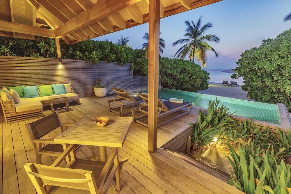 Beach Sunset Pool Villa at Hurawalhi Island Resort