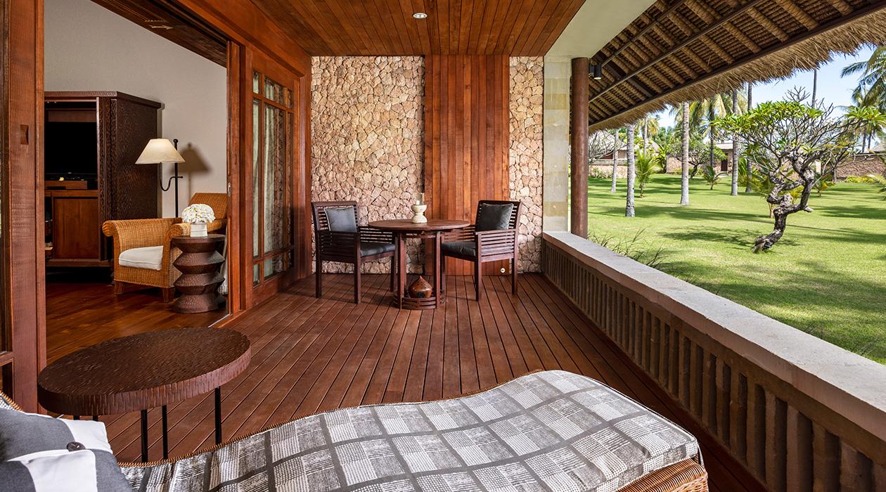 Luxury Pavilion Garden View at The Oberoi Beach Resort Lombok