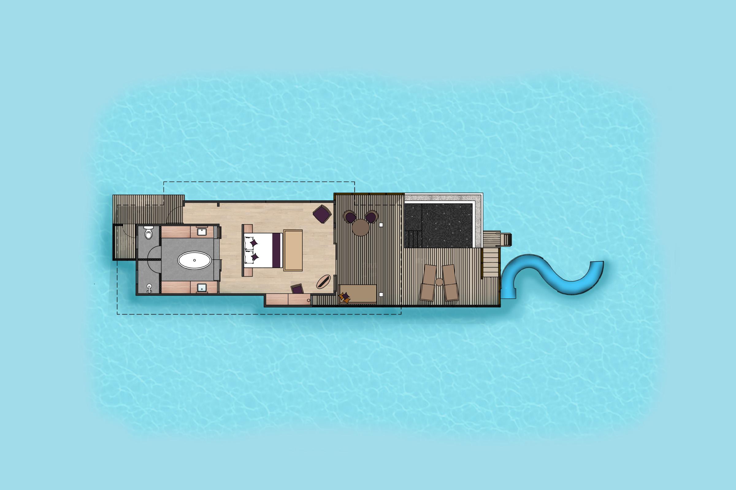 Lagoon Villa with Pool + Slide at Siyam World, view 8