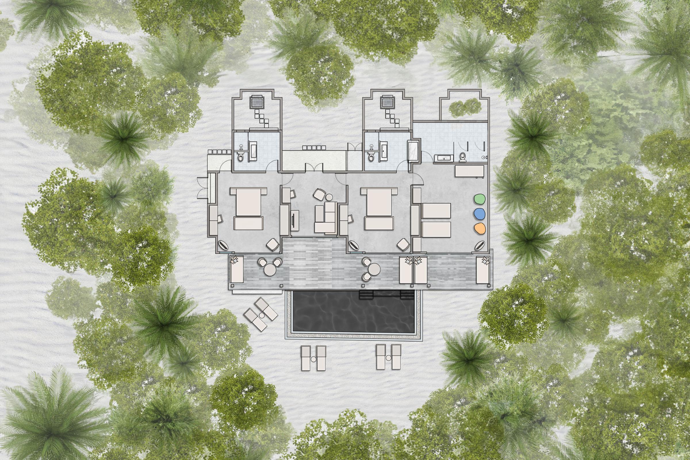 Three-Bedroom Pool Beach Villa at Siyam World, view 3