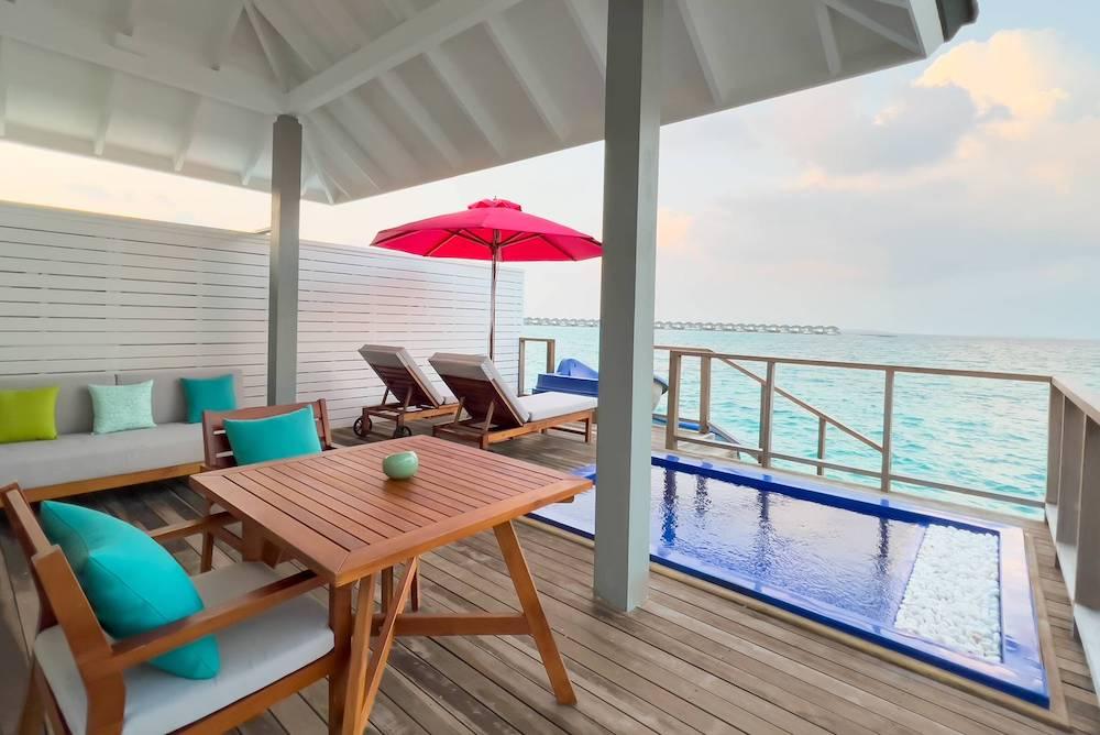 Water Villa with Pool + Slide at Siyam World, view 3