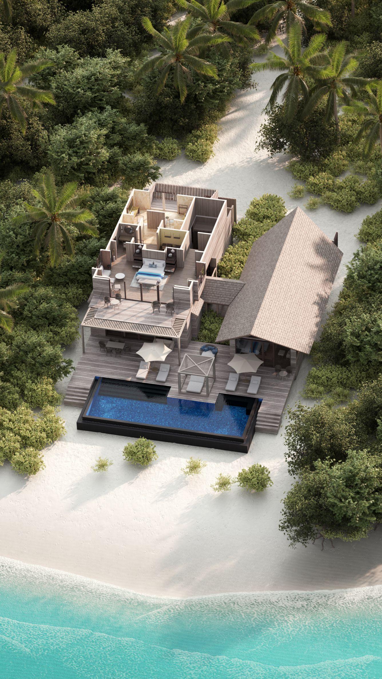 Two-Bedroom Beach Villa at The St. Regis Maldives Vommuli Resort, view 8