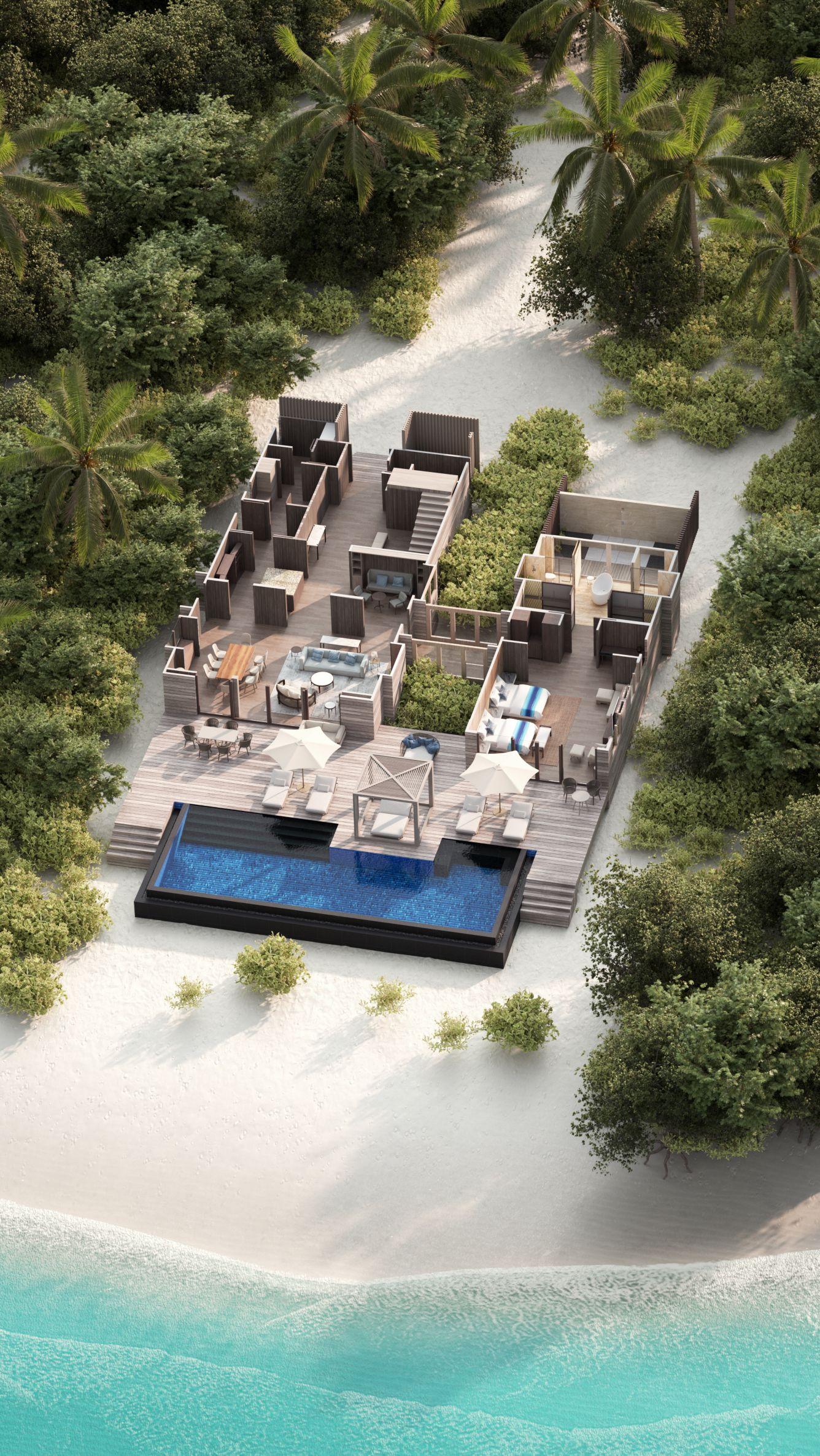 Two-Bedroom Beach Villa at The St. Regis Maldives Vommuli Resort, view 9