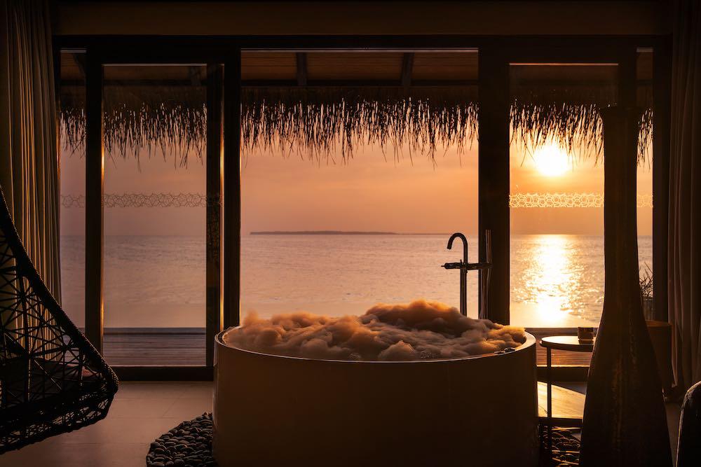 Sunset Deluxe Water Pool Villa at Velaa Private Island, view 5
