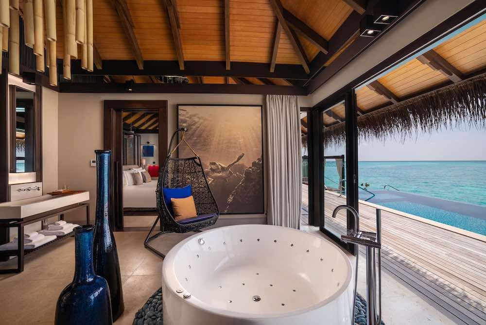 Sunset Deluxe Water Pool Villa at Velaa Private Island, view 9