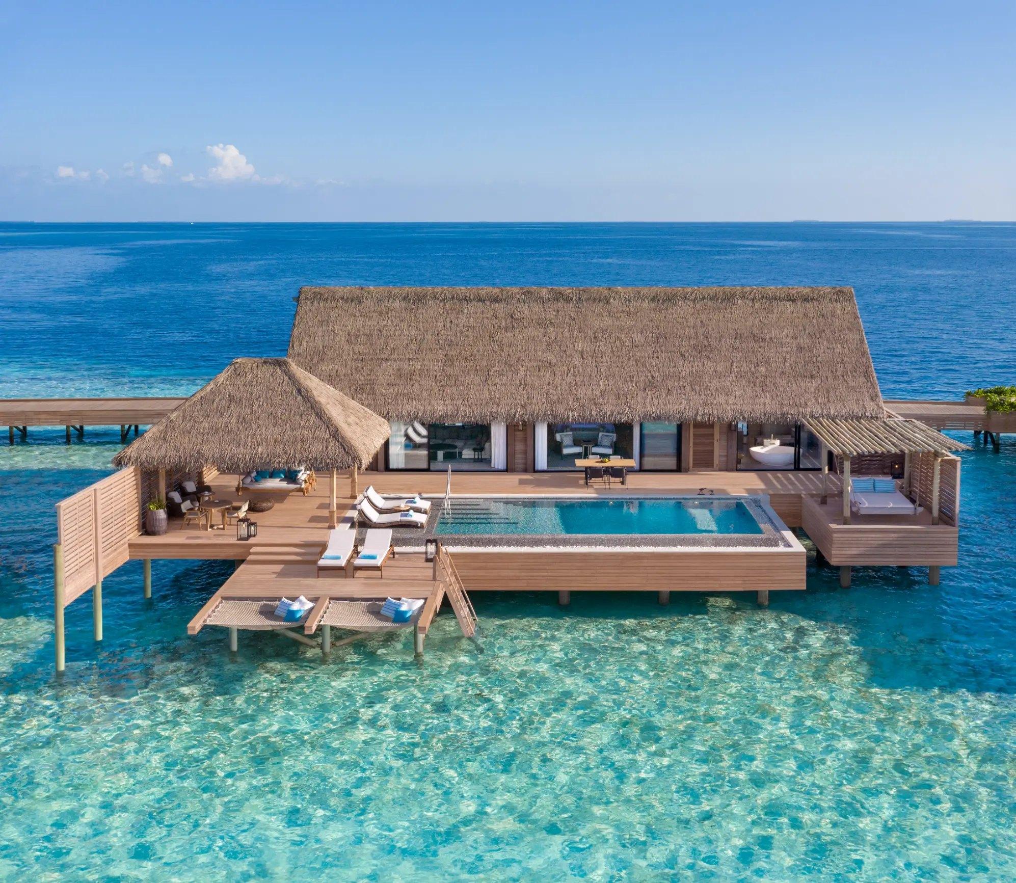 King Grand Overwater Villa with Pool at Waldorf Astoria Maldives Ithaafushi