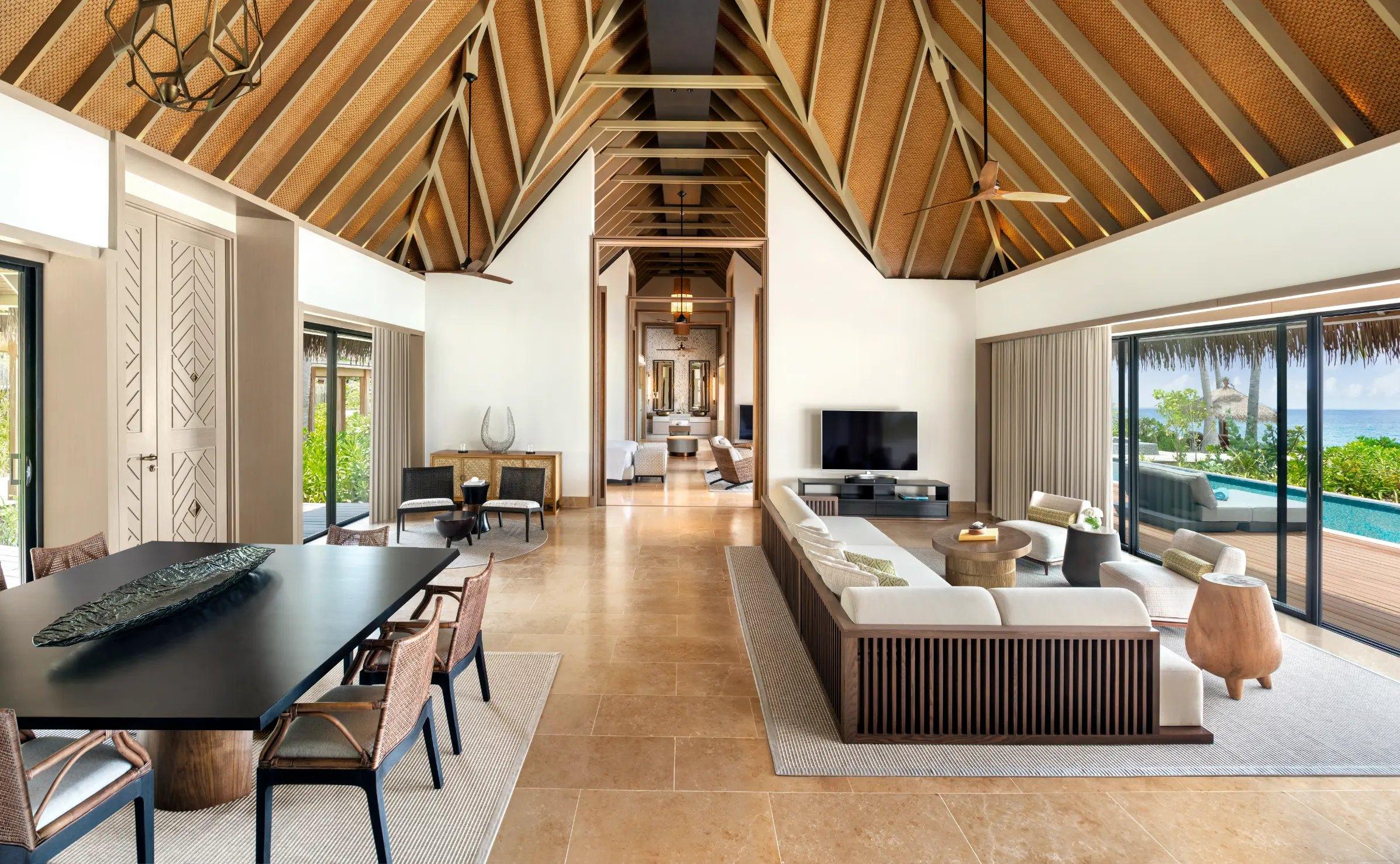 Three Bedroom Grand Beach Villa with Pool at Waldorf Astoria Maldives Ithaafushi, view 4