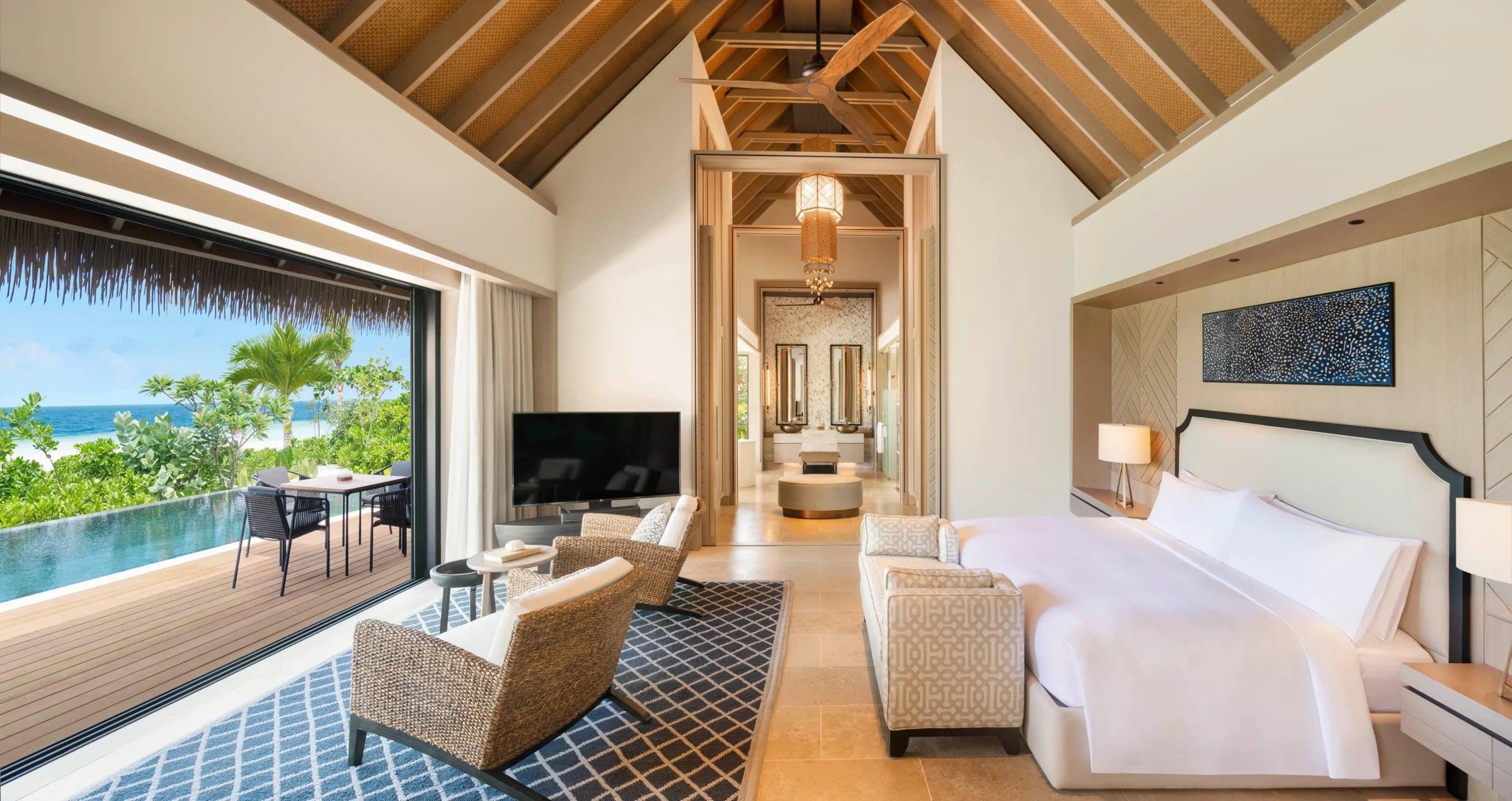 Two Bedroom Grand Beach Villa with Pool at Waldorf Astoria Maldives Ithaafushi