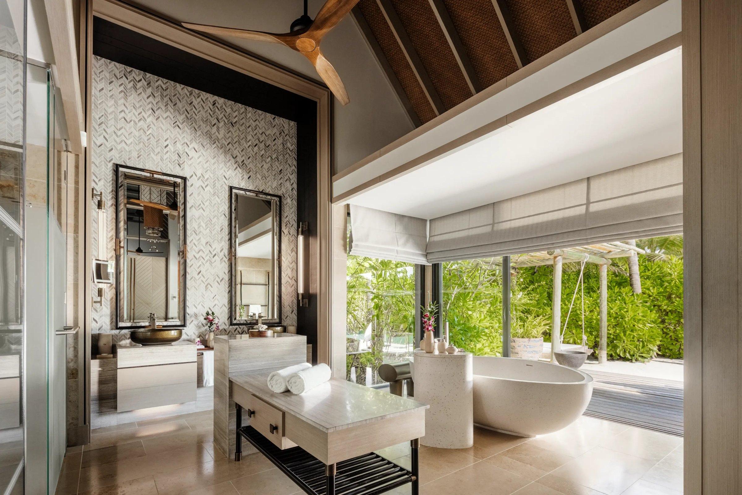 Two Queen Bedded Grand Beach Villa with Pool at Waldorf Astoria Maldives Ithaafushi, view 3