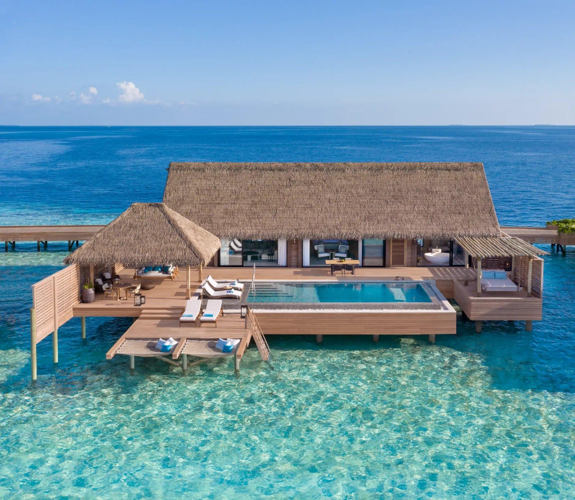 Two Queen Bedded Grand Overwater Villa with Pool at Waldorf Astoria Maldives Ithaafushi, view 2