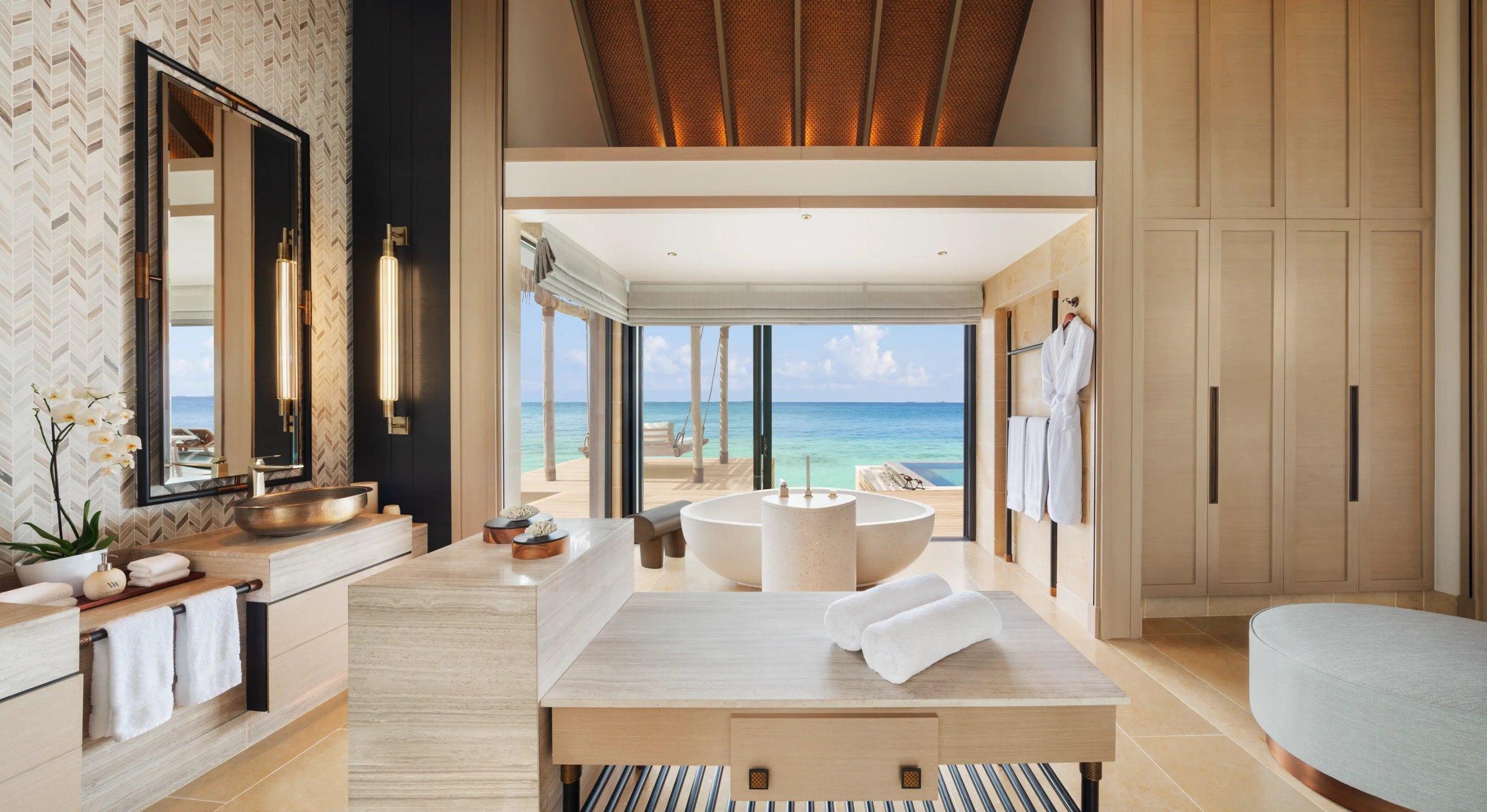 Two Queen Bedded Grand Reef Villa with Pool at Waldorf Astoria Maldives Ithaafushi, view 4