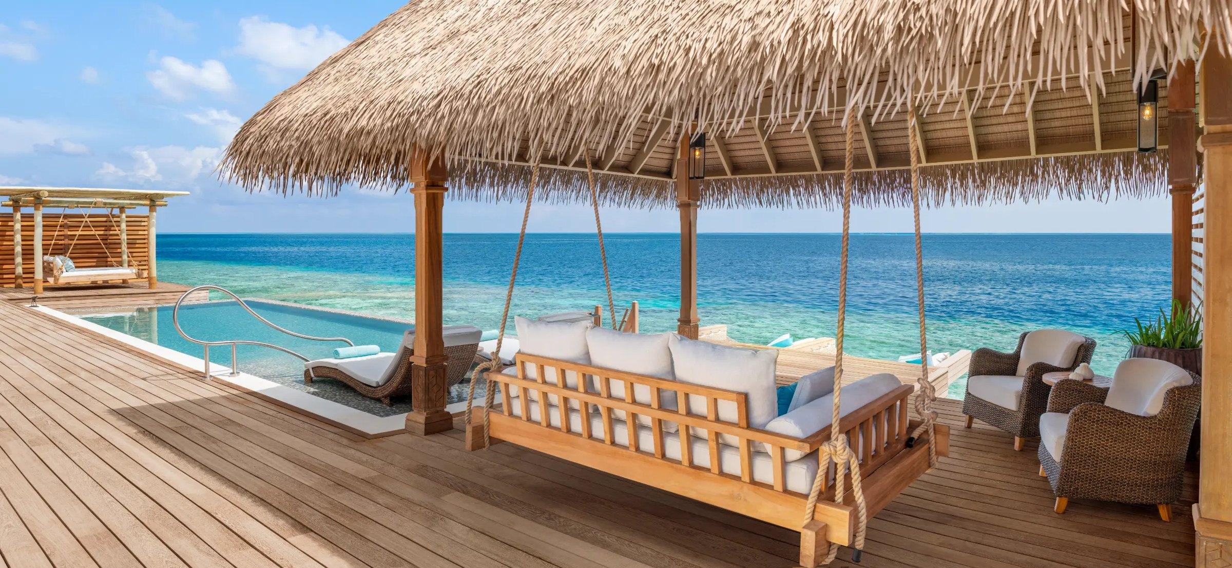 Two Queen Bedded Overwater Villa with Pool at Waldorf Astoria Maldives Ithaafushi, view 2
