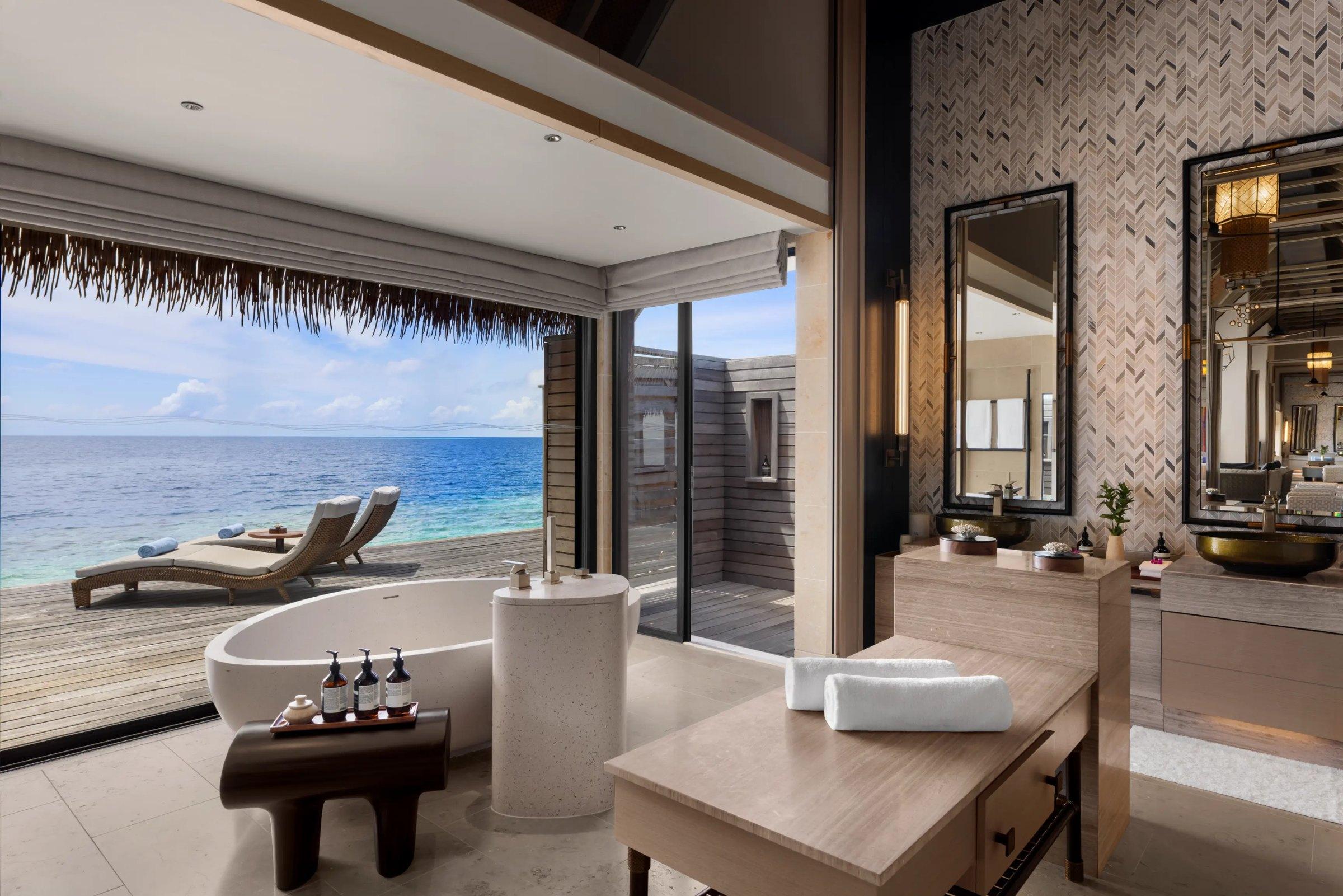 Two Queen Bedded Overwater Villa with Pool at Waldorf Astoria Maldives Ithaafushi, view 4
