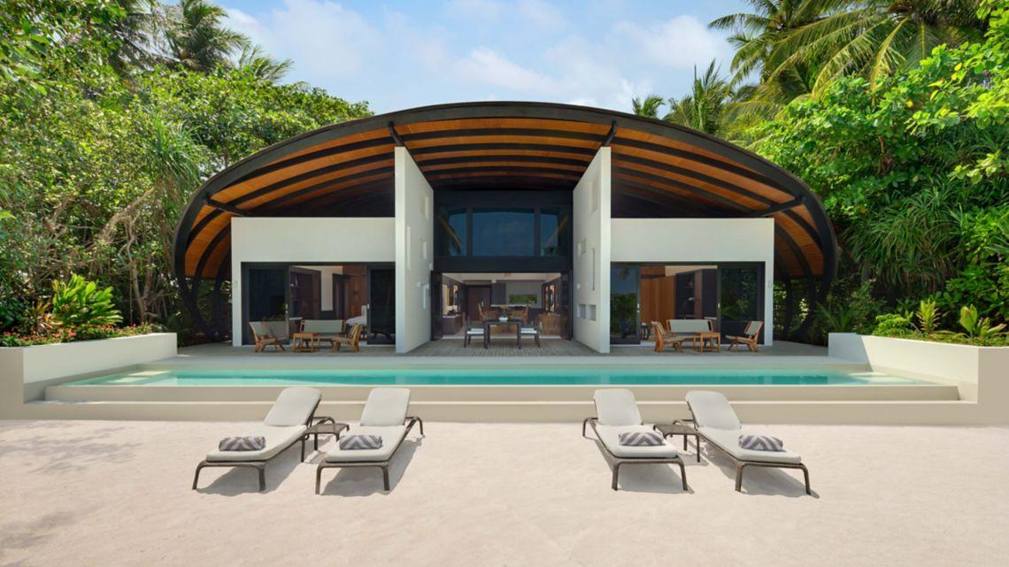 Two-bedroom Heavenly Beach Residence Pool at The Westin Maldives Miriandhoo Resort, view 2