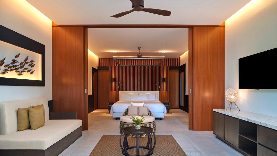 Deluxe Beach Villa Pool at The Westin Maldives Miriandhoo Resort, view 3