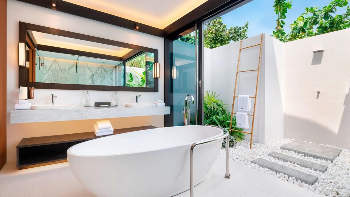 Deluxe Beach Villa Pool at The Westin Maldives Miriandhoo Resort, view 4