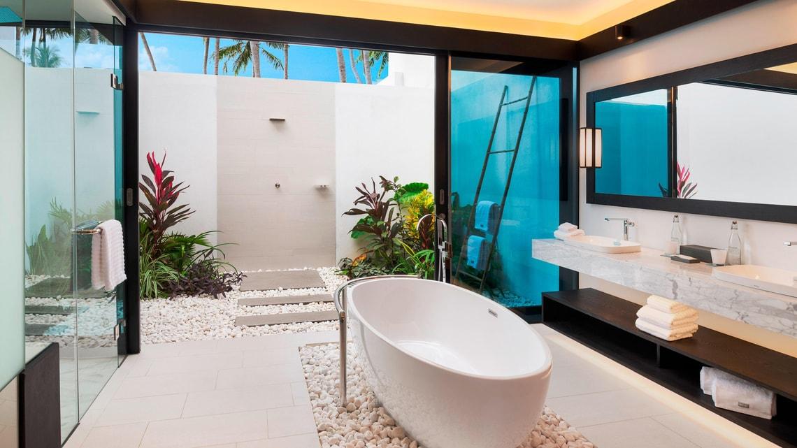 Deluxe Beach Villa Pool at The Westin Maldives Miriandhoo Resort, view 6