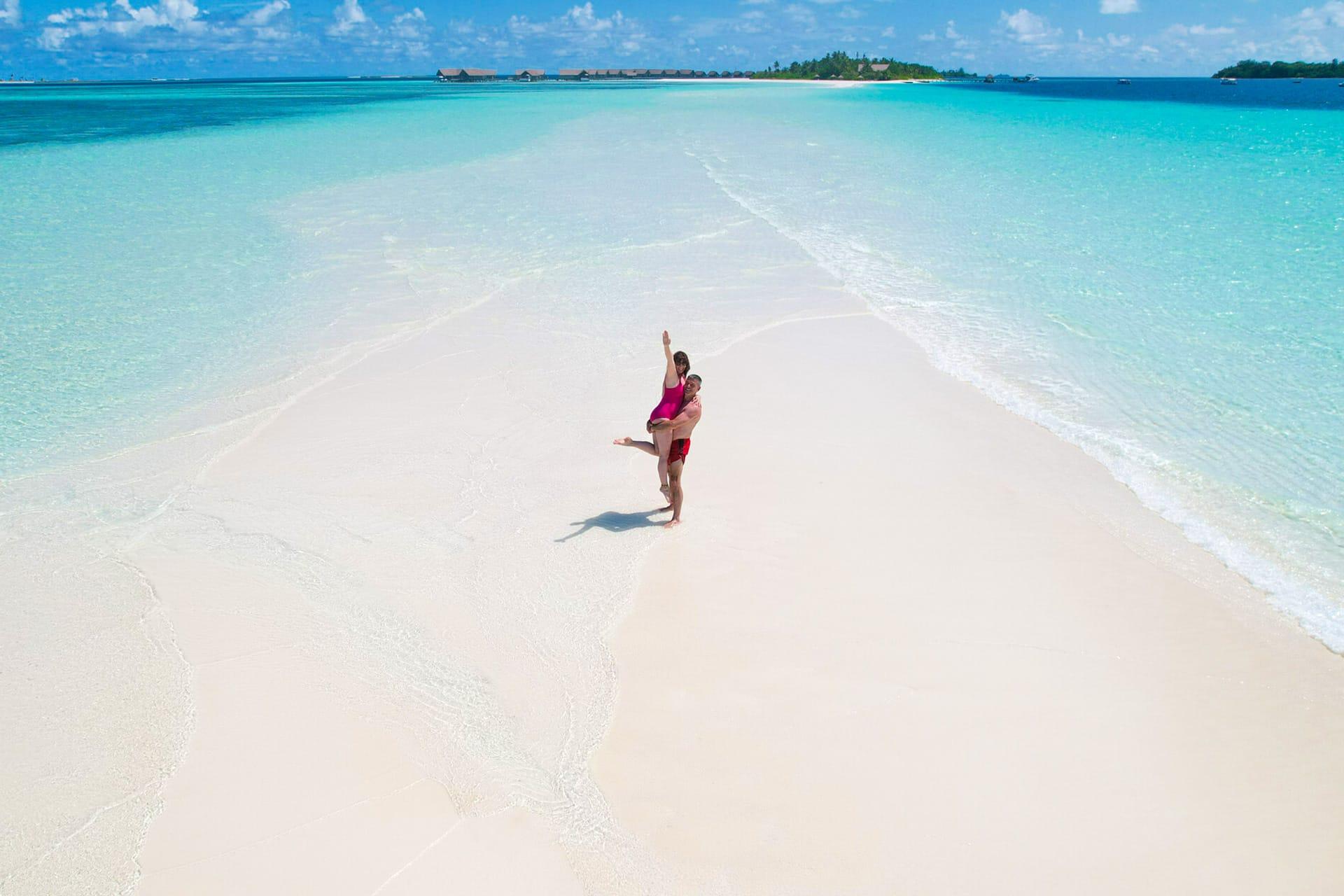 Maldives local island white-sand beach