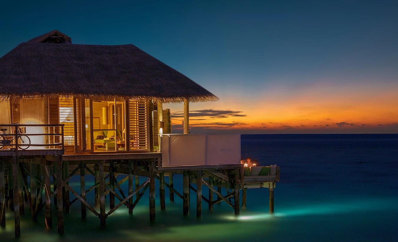 Sunset Laamu Water Villa with Pool at Six Senses Laamu