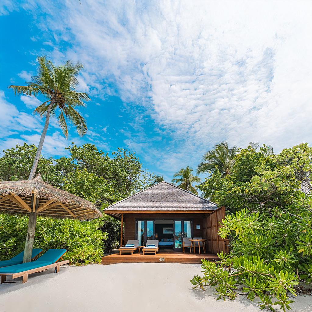 Sunset Jacuzzi Beach Villa at Veligandu Maldives Resort Island