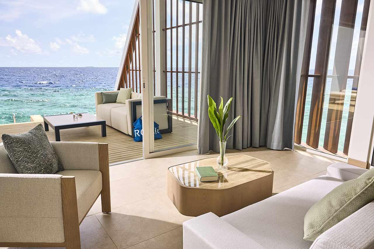 Funamadua One Bedroom Water Villa Pool at ROBINSON, view 1