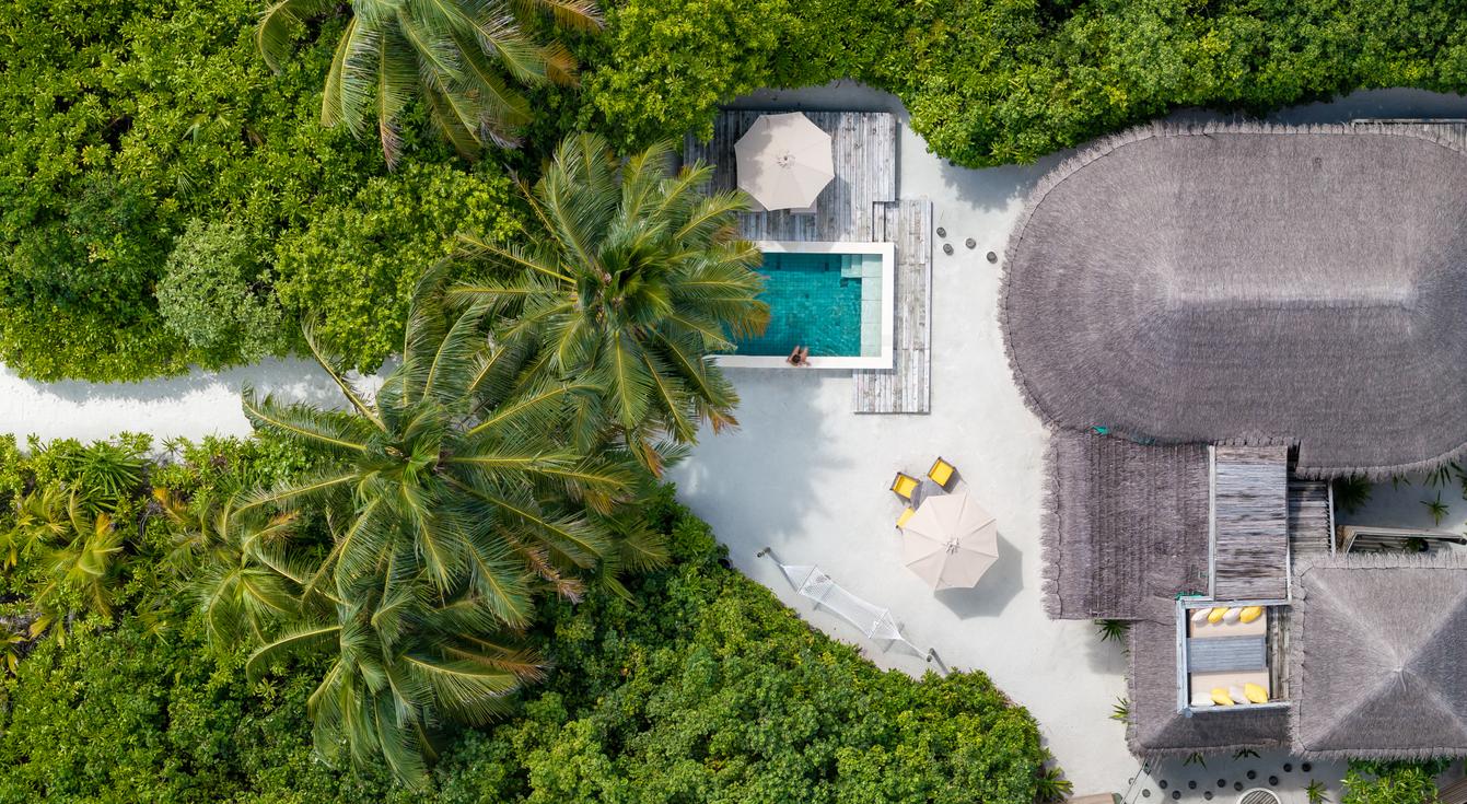 Family Lagoon Beach Villa with Pool at Six Senses Laamu