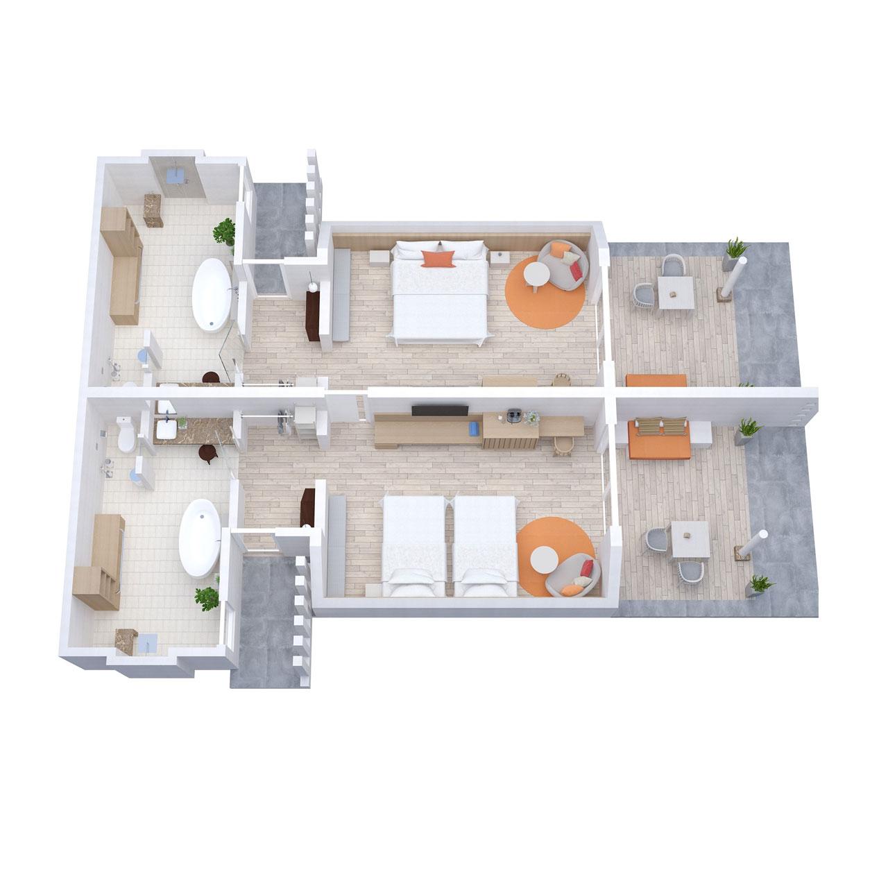 Two Bedroom Family Beach Pavilion at LUX South Ari Atoll, view 4