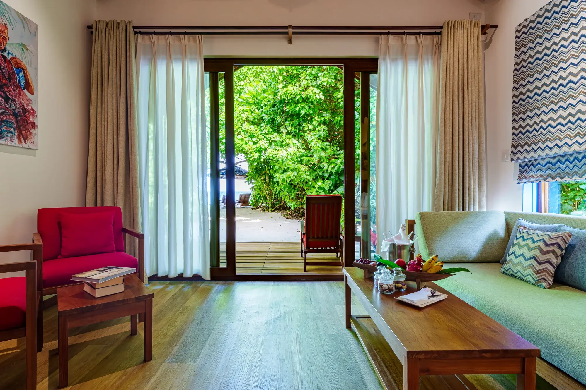 Two-Bedroom Deluxe Beach Suite at Reethi Faru Resort, view 3