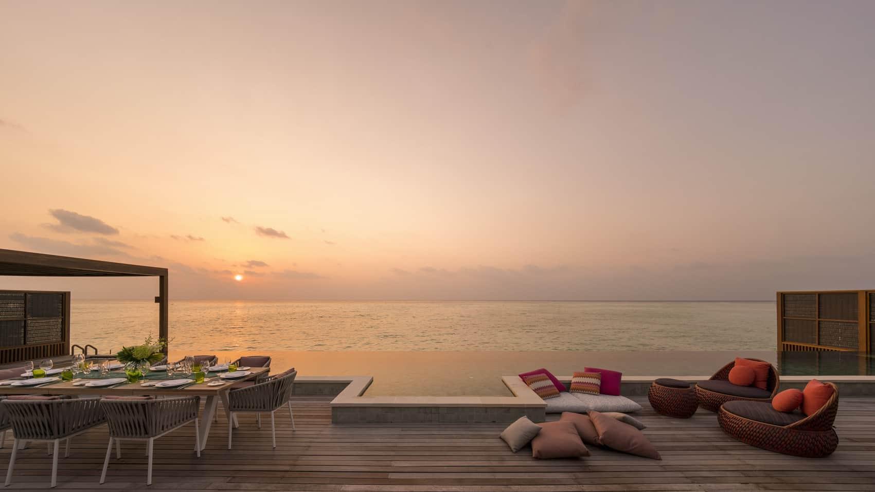Sunset Three-Bedroom Water Suite at Four Seasons Resort Maldives at Kuda Huraa