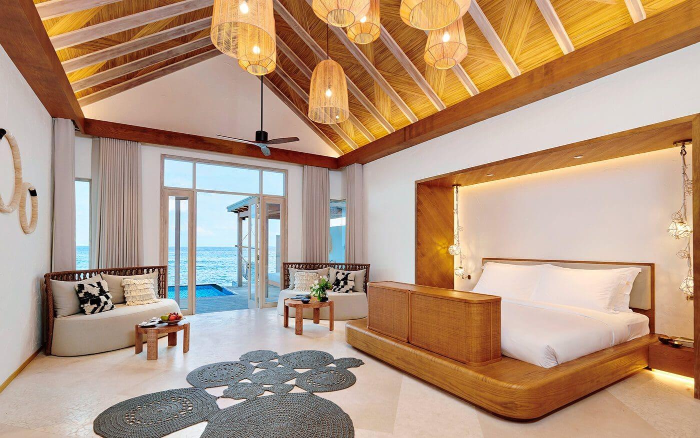 Two Bedroom Sunrise Water Villa with Pool at Sirru Fen Fushi Private Lagoon Resort