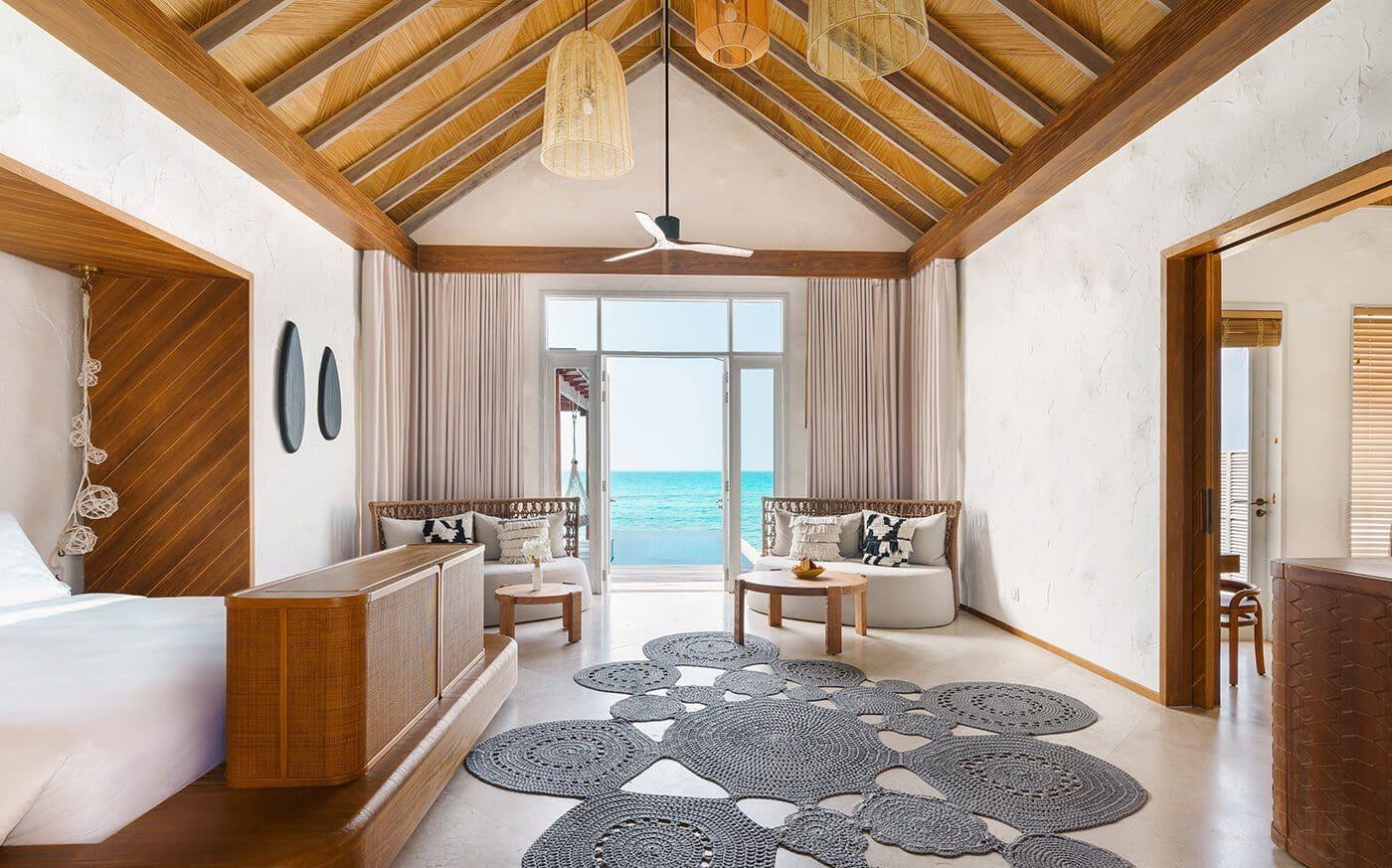 Two Bedroom Sunset Water Villa with Pool at Sirru Fen Fushi Private Lagoon Resort